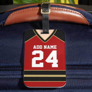 Hockey Jersey Individuelle Name/Number Bag Tag Gepäckanhänger