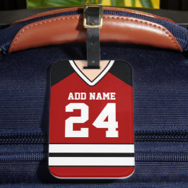 Hockey Jersey Individuelle Name/Number Bag Tag Gepäckanhänger
