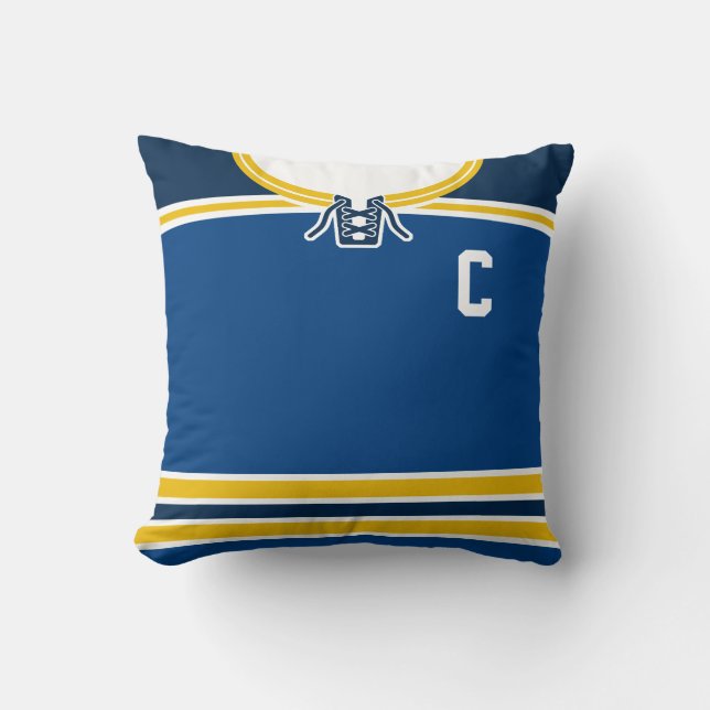 Hockey Jersey Name & Number Template Custom Pillow Kissen (Vorderseite)