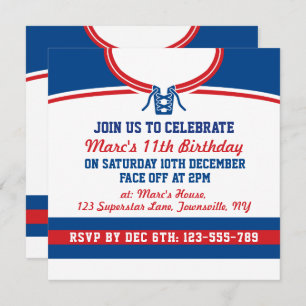 Hockey Jersey Themed Party Einladungen Vorlage