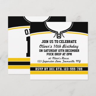 Hockey Jersey Themed Party Einladungen Vorlage