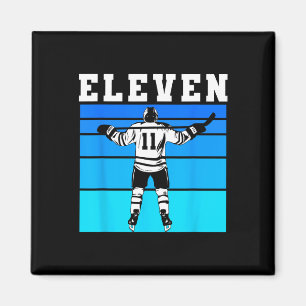 Hockey-Junge 11. Geburtstag Elf Eishockey-Geburtst Magnet