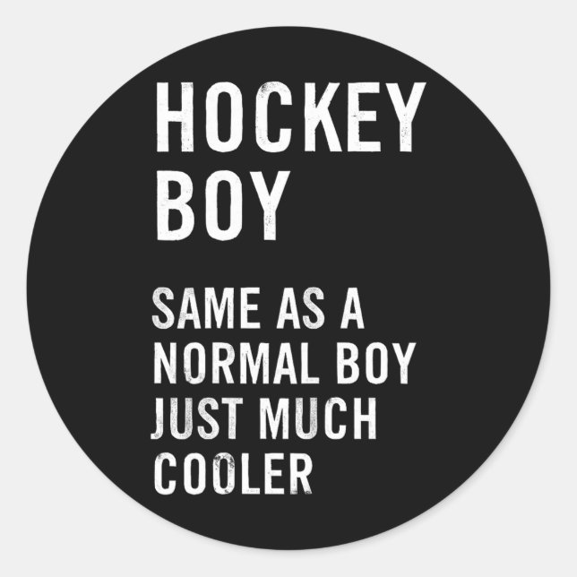 Hockey-Junge Definition Lustig  Runder Aufkleber (Vorderseite)