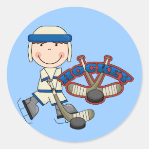 HOCKEY - Jungen-T-Shirts und Geschenke Runder Aufkleber