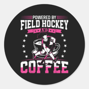 Hockey Kaffee Powered By Hockey Und Co Runder Aufkleber