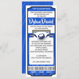 HOCKEY-KARTE Bar-Schläger Mitzvah Einladung