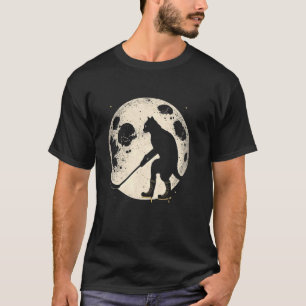 Hockey Katze Eislaufen Kitty Schlittschuh Winter S T-Shirt