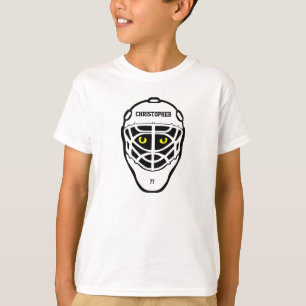 Hockey-Katzenaugen-Sturzhelm scherzt T-Shirt