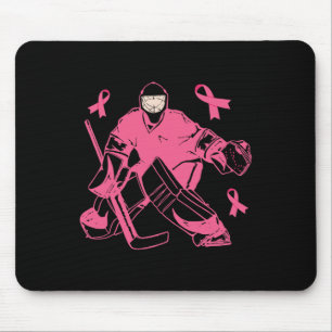 Hockey Keeper Pink Ribbon Brustkrebs-Bewusstsein Mousepad