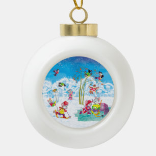 Hockey Keramik Kugel-Ornament