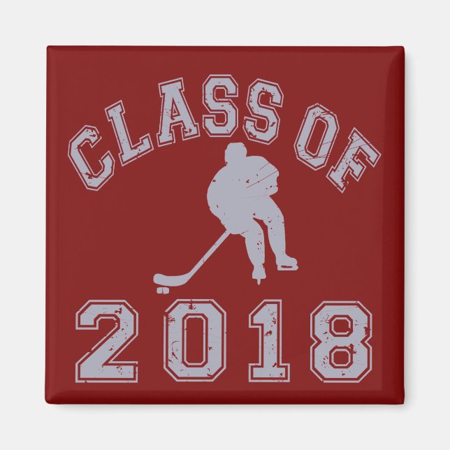 Hockey-Klasse 2018 - Grau 2 Magnet (Vorne)