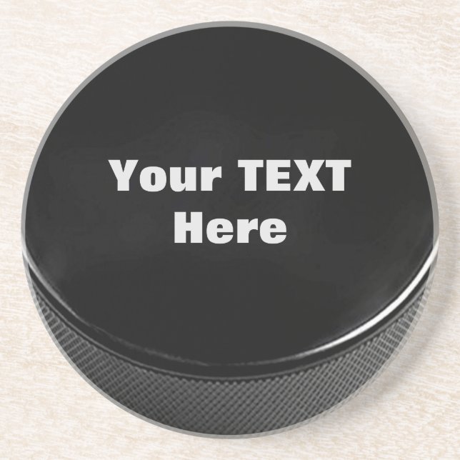 Hockey-Kobold-Sandstein-Getränk-Untersetzer Untersetzer (Vorne)