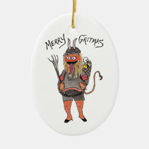 Hockey Krampus Verzierung Keramik Ornament