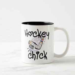 Hockey-Küken-T - Shirts und Geschenke Zweifarbige Tasse