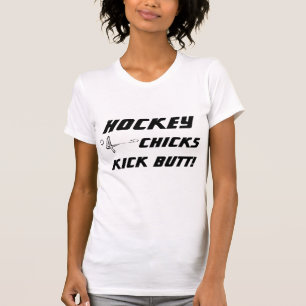 Hockey-Küken-Tritt-Hintern T-Shirt
