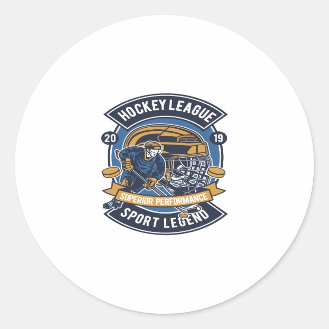 Hockey League Runder Aufkleber (Vorderseite)
