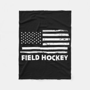 Hockey Leben USA-Flagge Patriotisches Sportdesign Fleecedecke
