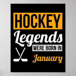 Hockey-Legenden wurden im Januar geboren Geburtsta Poster