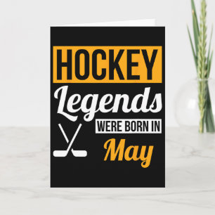 Hockey-Legenden wurden im Mai Geburtstagsgeschenk Karte