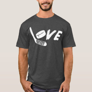 Hockey-Liebe Eishockey-Spieler T-Shirt