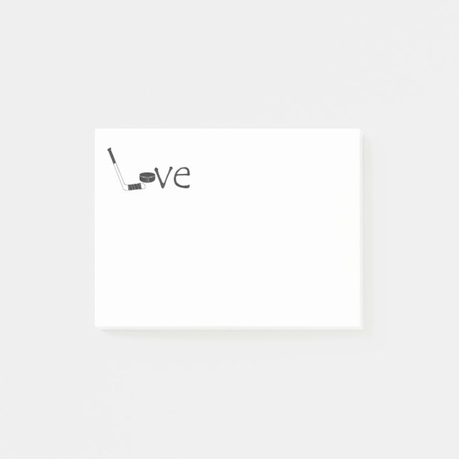 Hockey-Liebe Post-it Klebezettel (Vorderseite)