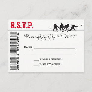 Hockey-Liebe-RSVP-Karten RSVP Karte