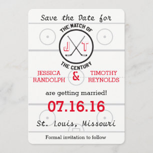 Hockey-Liebe Save the Date Einladung