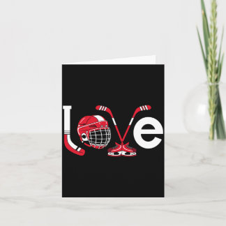 Hockey Liebe Valentinstag Eislauf Schläger Herz Karte