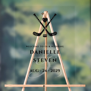 Hockey-Liebe willkommen Acrylschild