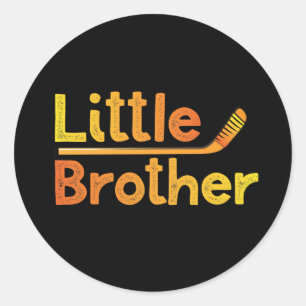 Hockey Little Brother Runder Aufkleber