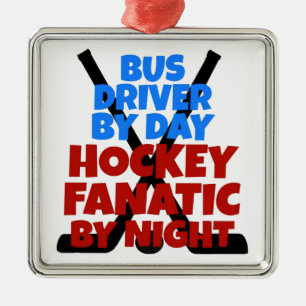 Hockey Lover Bus Treiber Ornament Aus Metall