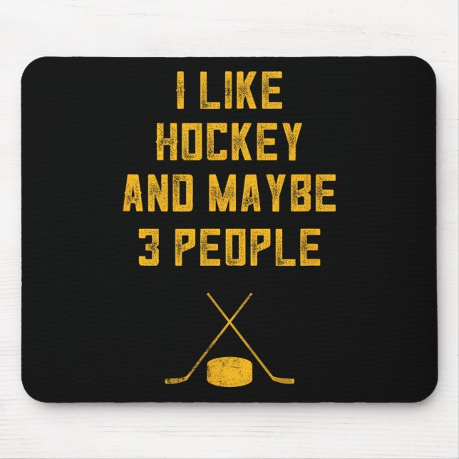 Hockey Lover für Männer, die ich mag Hockey und vi Mousepad (Vorne)