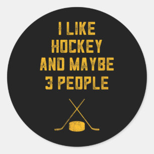 Hockey Lover für Männer, die ich mag Hockey und vi Runder Aufkleber
