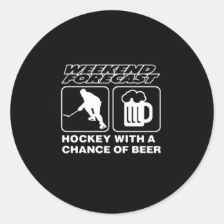 Hockey Lover | Hockey mit Bier-Chance Runder Aufkleber