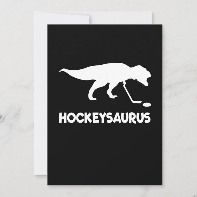 Hockey Lover | Hockey Saurus Feiertagskarte (Vorderseite)