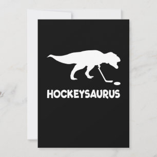 Hockey Lover Hockey Saurus Feiertagskarte