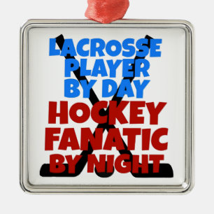 Hockey Lover Lacrosse Player Ornament Aus Metall