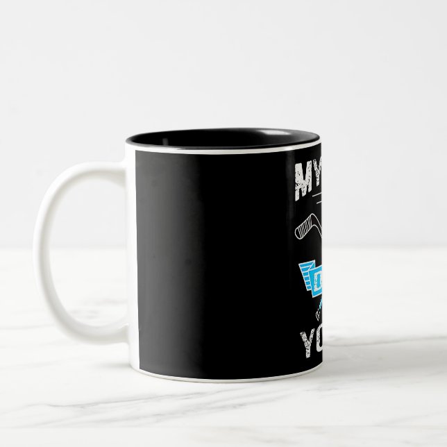 Hockey Lover | Mein Ziel ist es, euch zu verweiger Zweifarbige Tasse (Links)