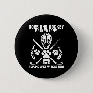 Hockey macht mich glücklich Eishockey-Geschenk für Button
