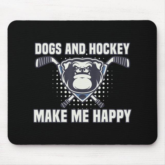 Hockey macht mich so glücklich Coach Geschenke Pla Mousepad (Vorne)