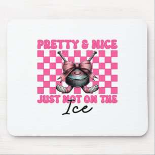 Hockey Mädchen Coquette Schleife Hübsch Nett Nicht Mousepad
