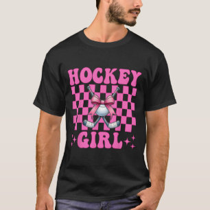 Hockey Mädchen Street-Hockey Mädchen Kokette Schle T-Shirt