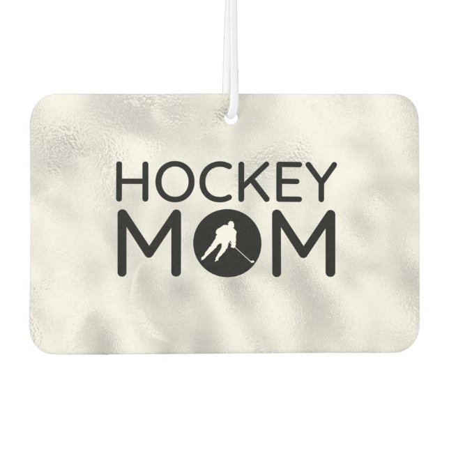 Hockey Mama Air Freshener Kreis Silber Autolufterfrischer (Vorderseite)