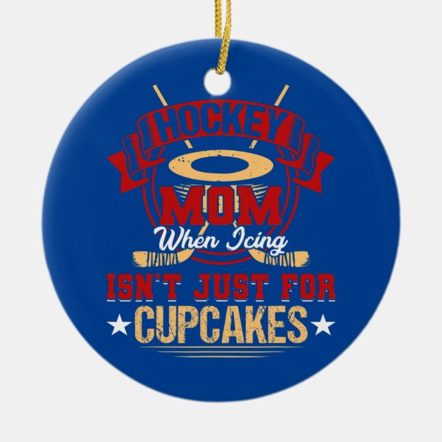 Hockey-Mama beim Icing ist nicht nur für Keramik Ornament (Vorne)