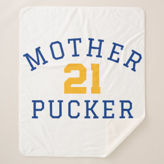 Hockey Mama Blanket Mutter Pucker Custom Number Sherpadecke