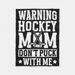 Hockey-Mama eines Hockeyspielers Lustige Eishockey Fleecedecke