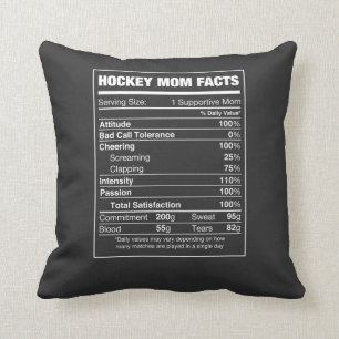 Hockey-Mama-Fakten Kissen