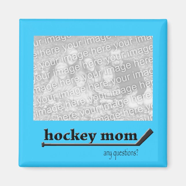 Hockey Mama Foto Magnet (Vorne)