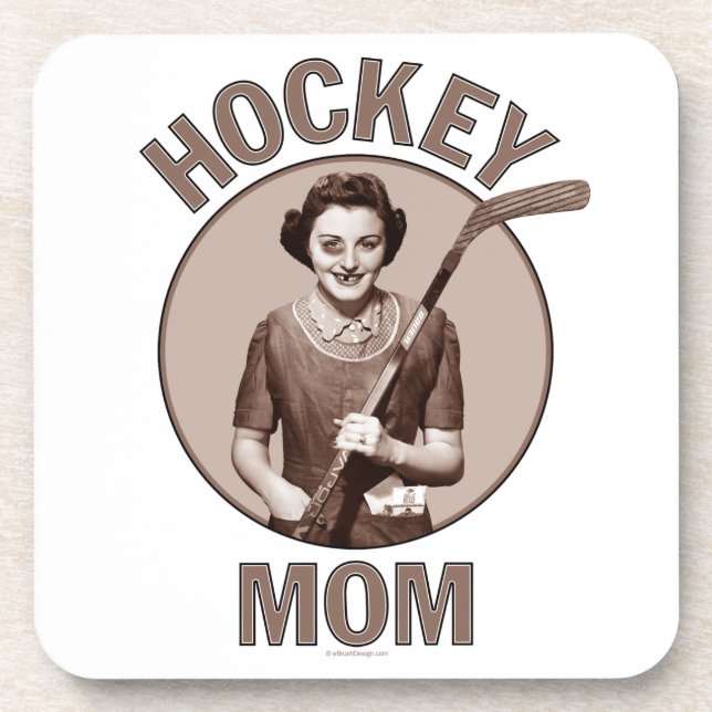Hockey-Mama Getränkeuntersetzer (Vorderseite)