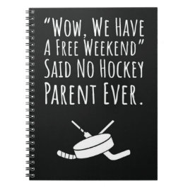 Hockey Mama gibt Kindern Vater Opa Oma Notizblock